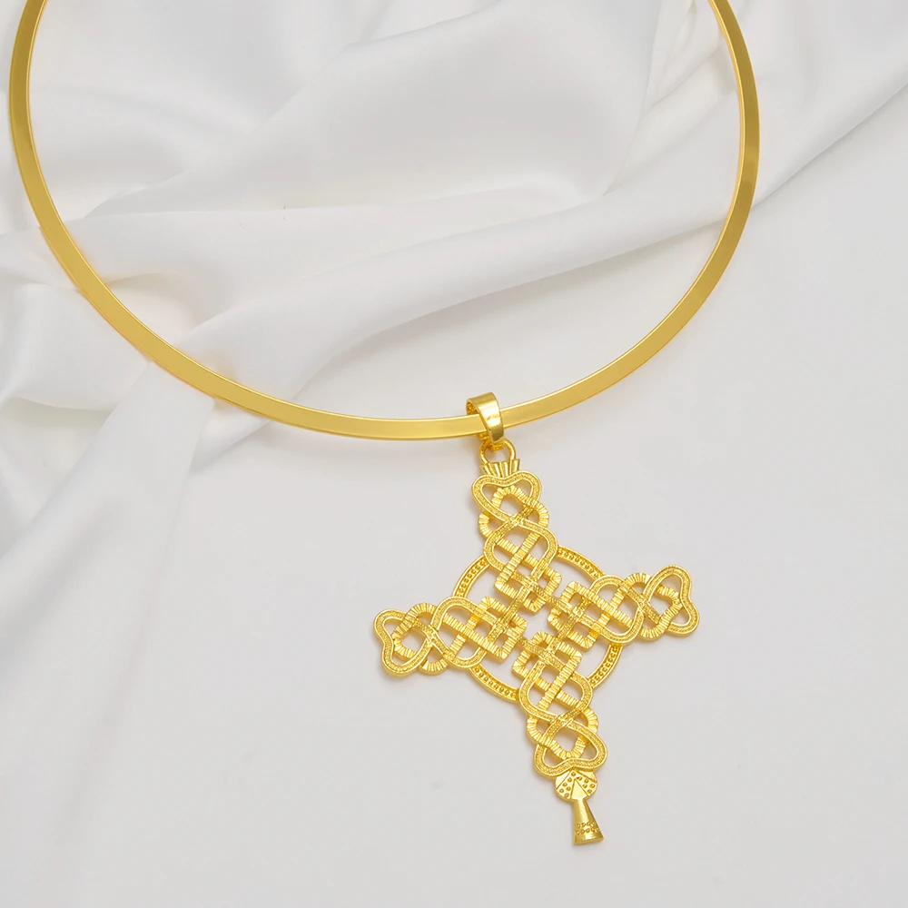 Annio Ethiopian Cross Pendant Necklaces African Jewelry Eritrean Habesha Wedding #335906