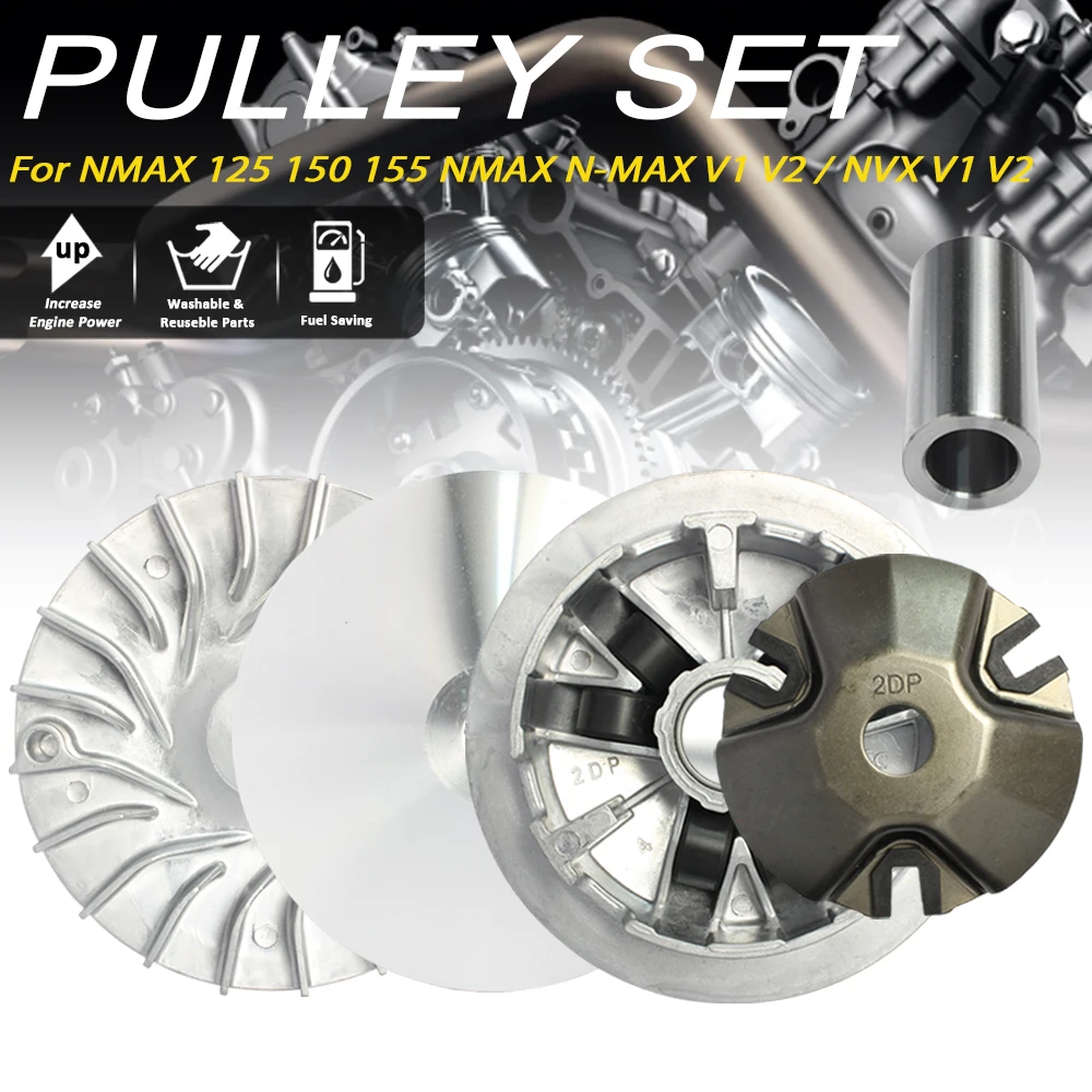 

Upgrade Aluminum Alloy Pulley Set for Yama Ha NMAX 125 150 155 NVX, Lightweight Racing Modification Parts, Enhance Performance