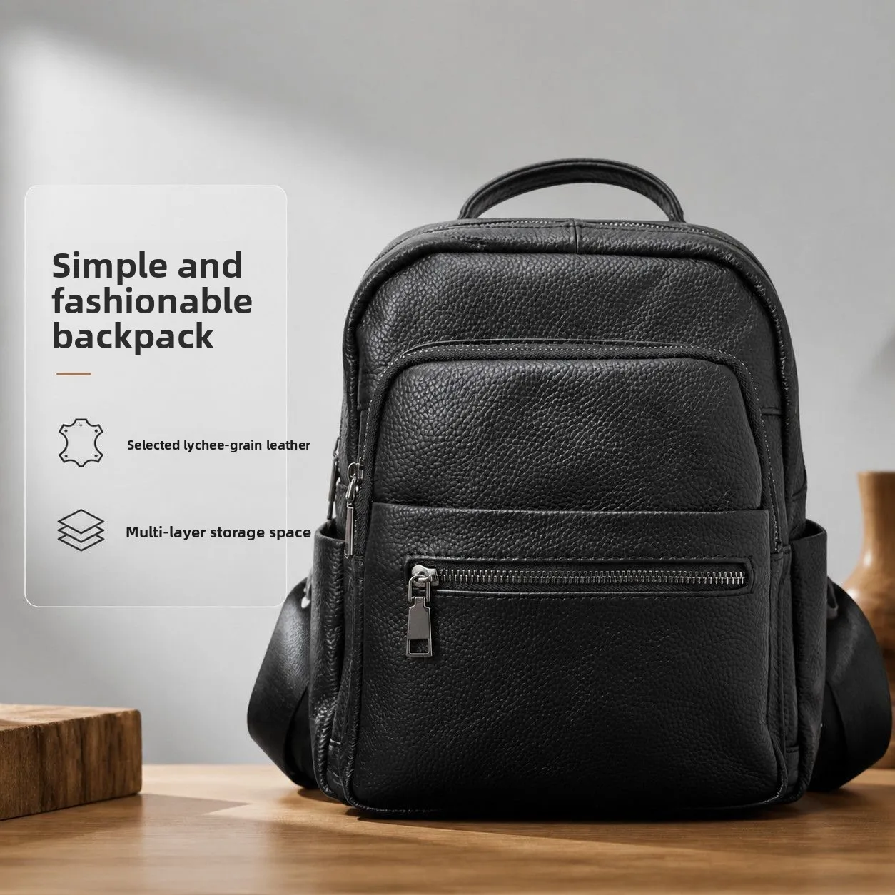 Cow Genuine Leather Women Backpacks New Fashion Luxury Brand Female Real Natural Leather Ladies Girl Student Casual Backpack