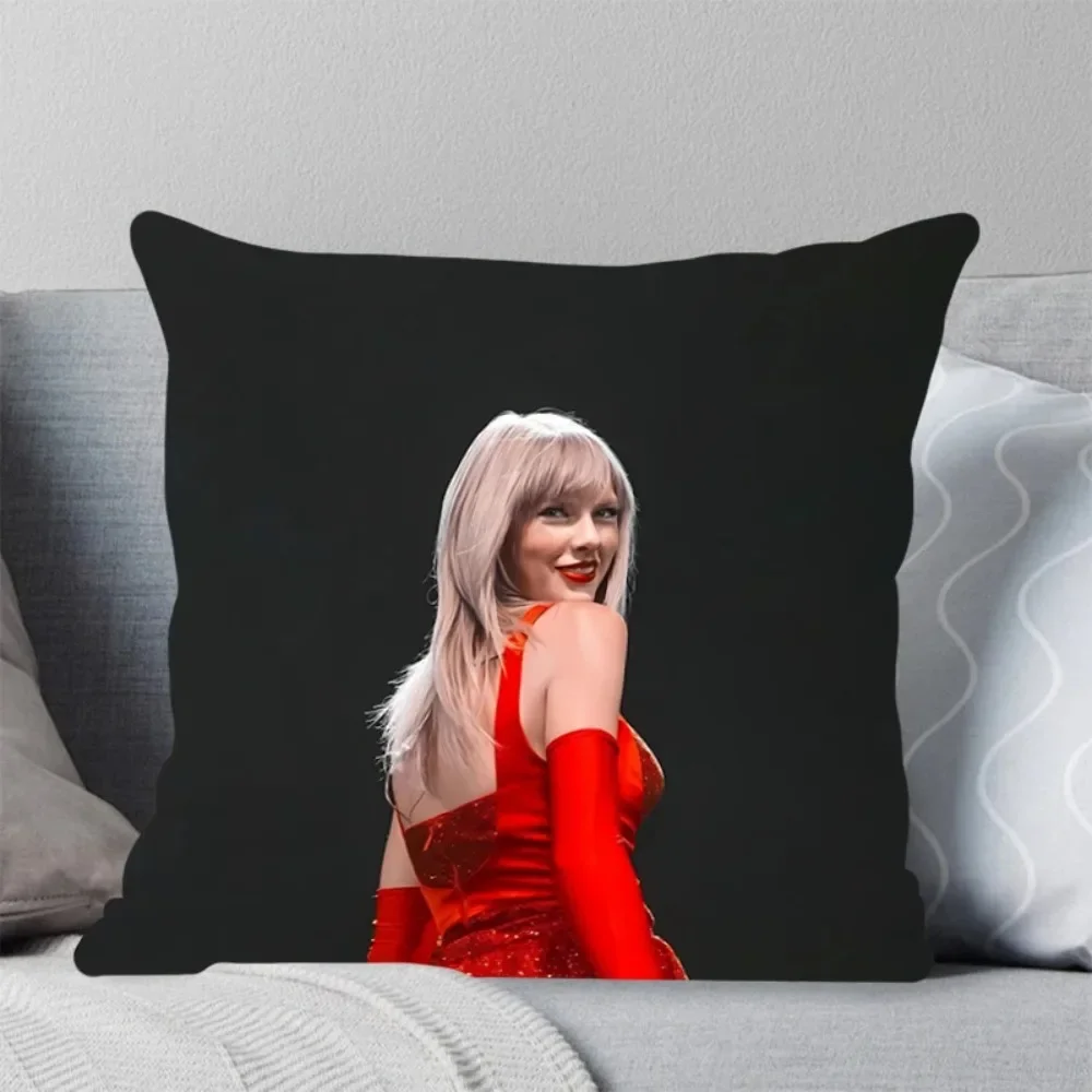 Square pillow bedroom sofa leisure comfortable pillow car living room T-Taylors Swifts pillowcase Fashion tide girl Home Decor