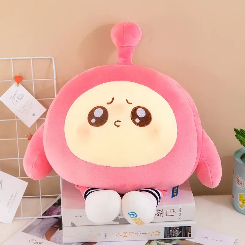 Muñeco de fiesta de huevo caliente, juguete de peluche Kawaii, muñeco de oso bonito, almohada suave, vendedor de huevos, compañeros de juego para niños, regalo de cumpleaños para niñas