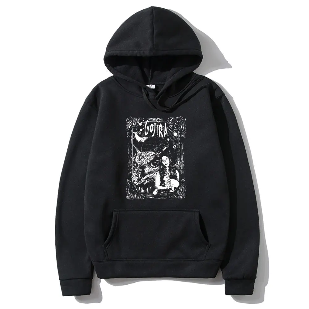 

French Metal Band Gojira Print Hoodie From Mars To Sirius Tracksuit Magma Pullover Men's Fashion Oversized Fleece Cotton Hoodies