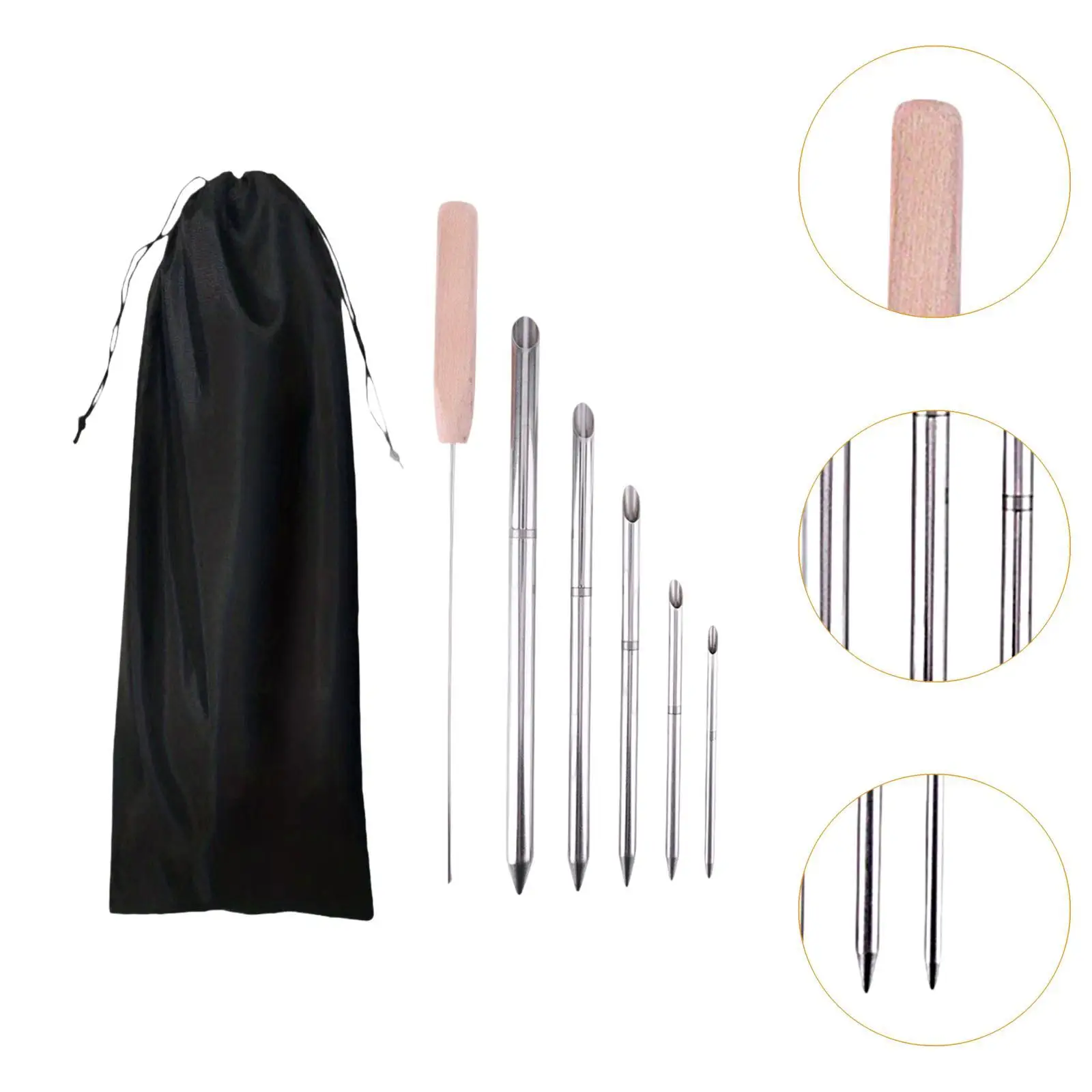 تتضمن مجموعة أدوات تململ ربط الحبل المضفر 5 مقاسات و1 أداة دفع للتسلق