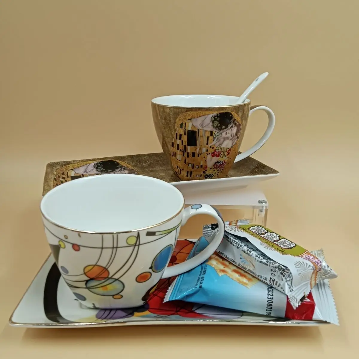 Coffee Cup and Saucer Set for Home Use, Featuring Retro Afternoon Tea Sets. Popular and Exquisite Ceramic Cups for Tea