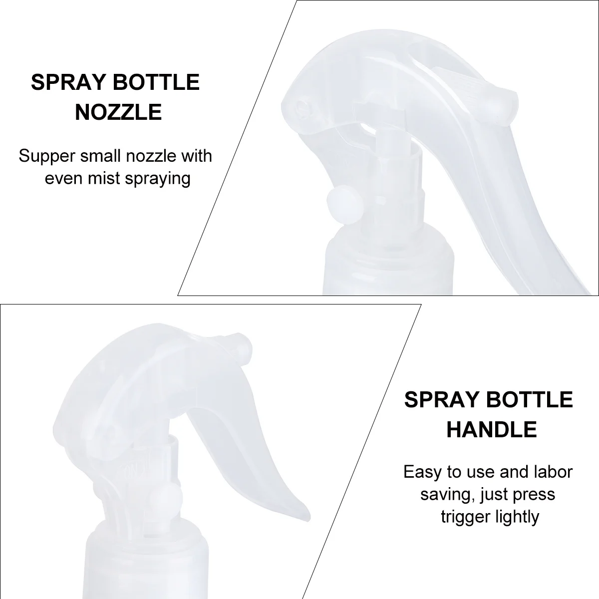

3Pcs Plastic Spray Bottles Multi-Purpose Leakproof Mist Watering Containers for Hair Body Plant Care Storage Water Sprayer