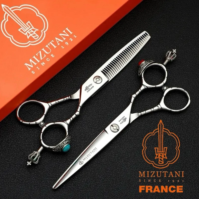 

MIZUTANI barber scissors 6.0inch VG10 material hair scissors CNC technology sharp and wear-resistant Barber professional scissor