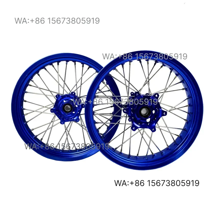 For Wmwmnu 17 Inch Supermoto Wheel Set Rim Hub Spokes Nipples YZ450F YZ 450F