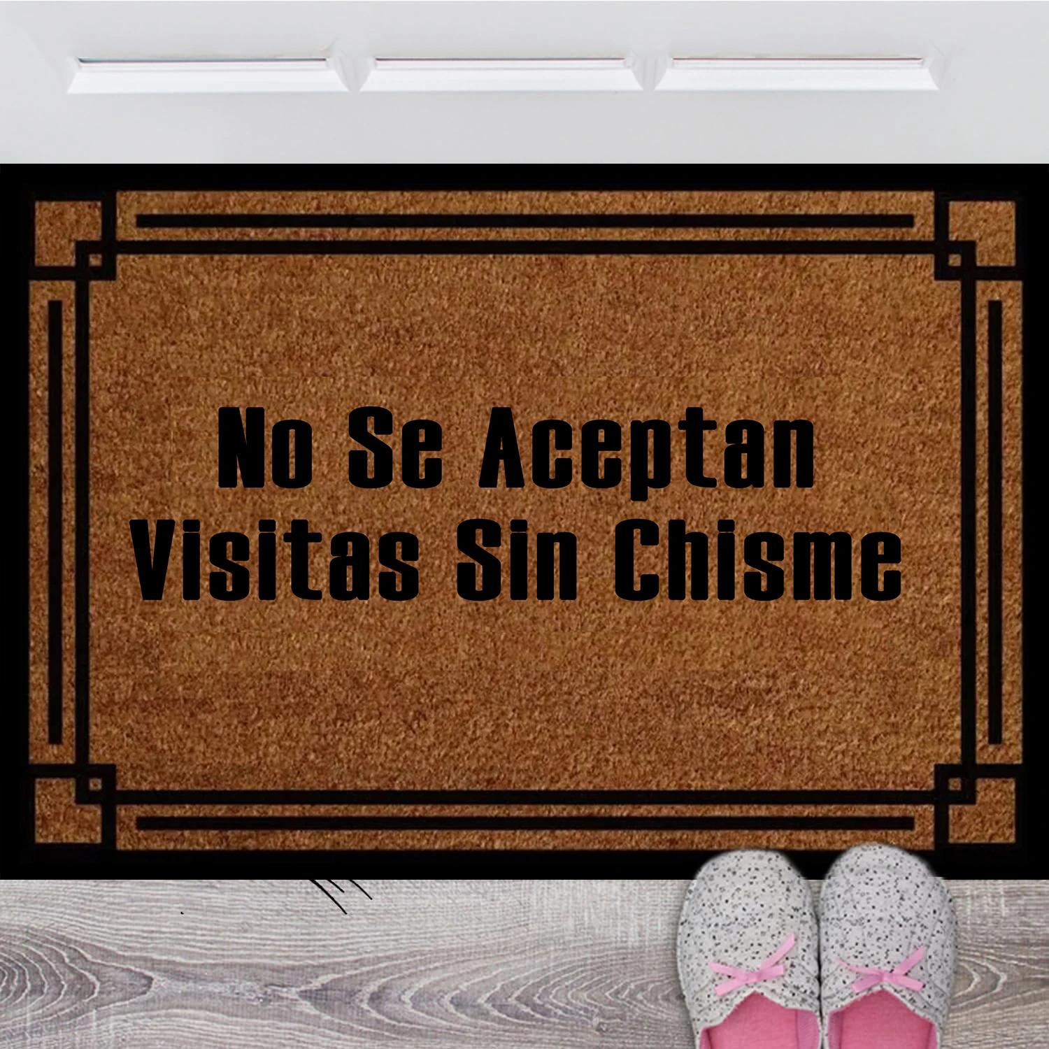 No Se Aceptan Visitas Sin Chisme Door Mat Franch Doormat Washable Non-slip Kitchen Rug Entrance Foot Mat Room Decor