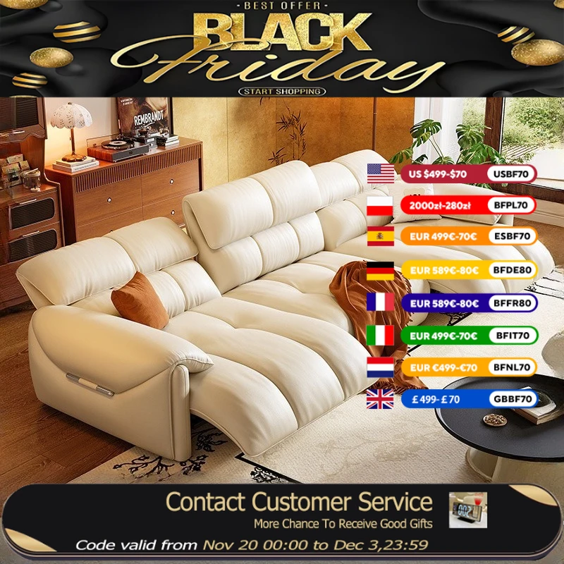 

Armrest Beige Electric Sofa Full Size Modern Italian Luxury Recliner Chair Loveseat Apartments Woonkamerbanken Furniture