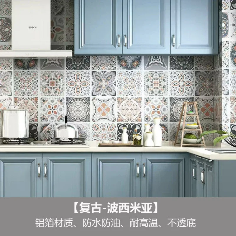 

Kitchen Oil-proof Stickers, High Temperature Resistant Stove, Bathroom Waterproof and Anti-fouling Self-adhesive Wallpaper