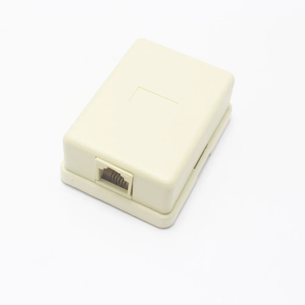 1Pcs 6P4C 2 in 1 Ports Female Plug jack Telephone Connector Line Splitter Extender Plug Adapter