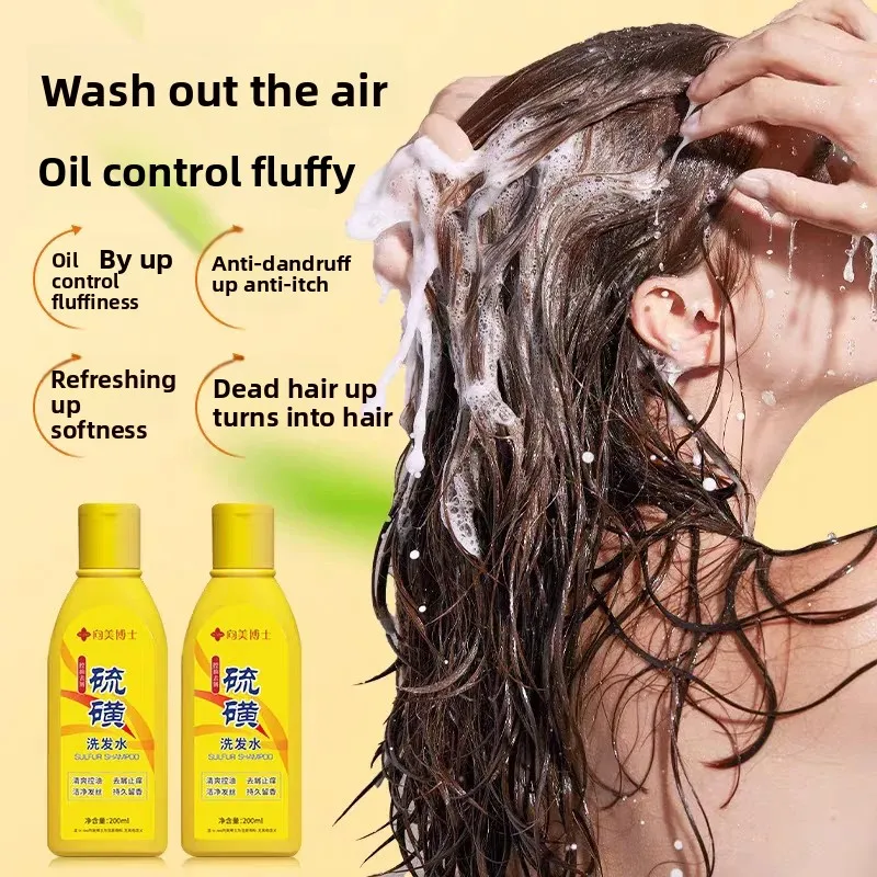 

Очищающий серной шампунь против перхоти 200 мл - контроль хлопьев, балансирующий кожу головы и регулирующее масло для гладких волос