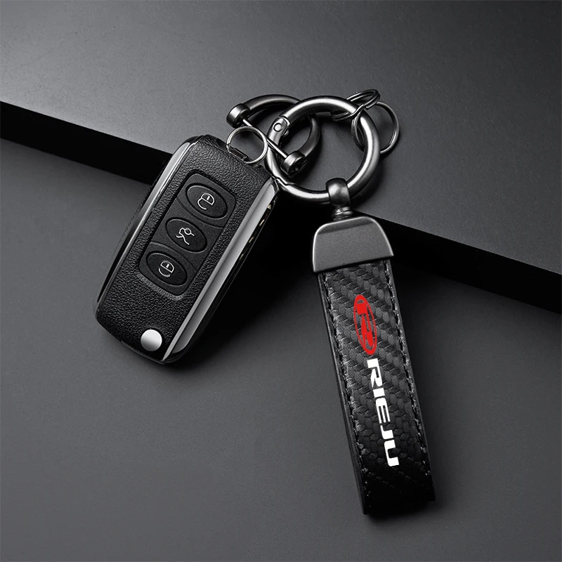High-Grade Carbon Fiber Motorcycle Keychain Holder Keyring For Rieju Accessories