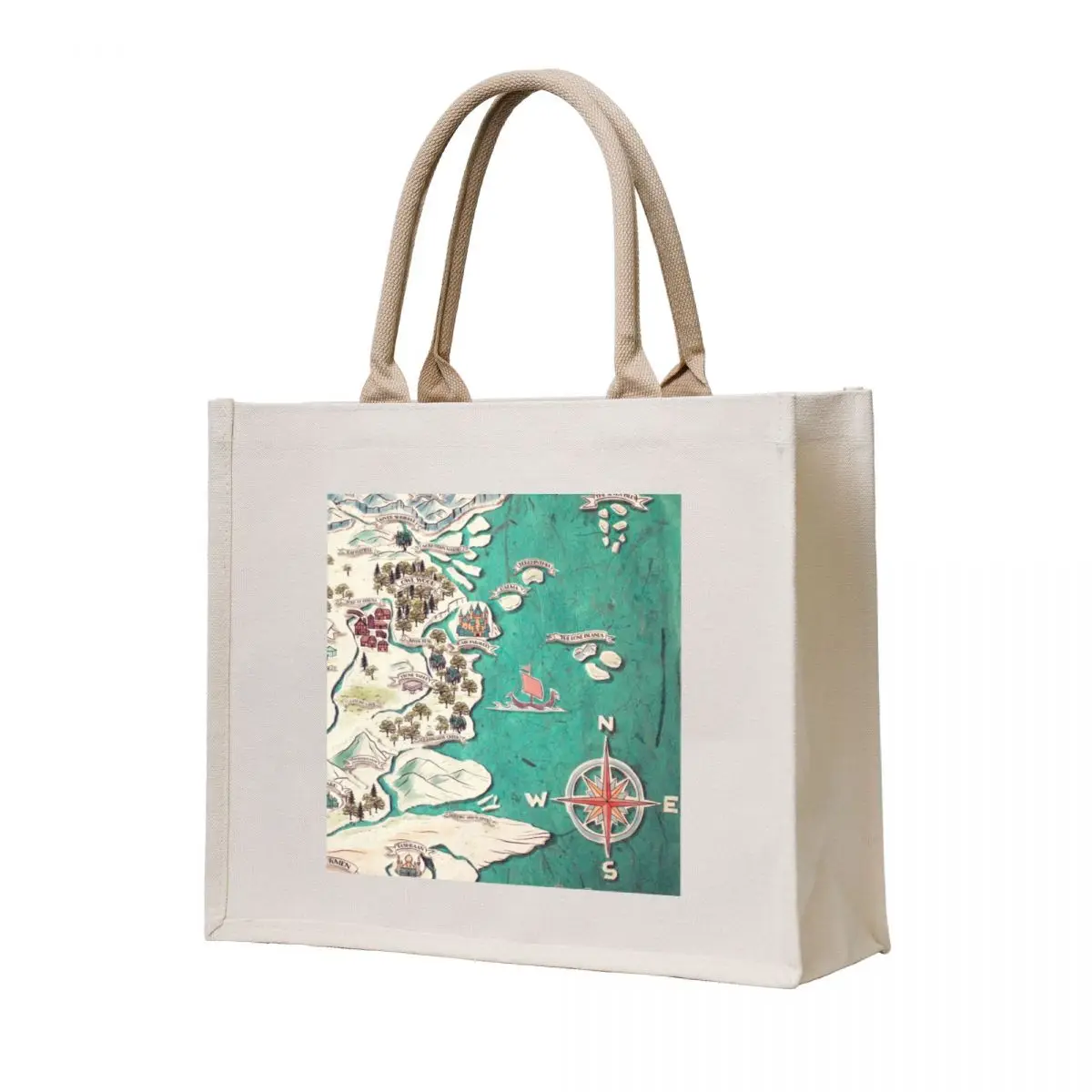 

Map of Narnia Tote Bag Women's shopper Fabric bag woman shopping bag canvas tote