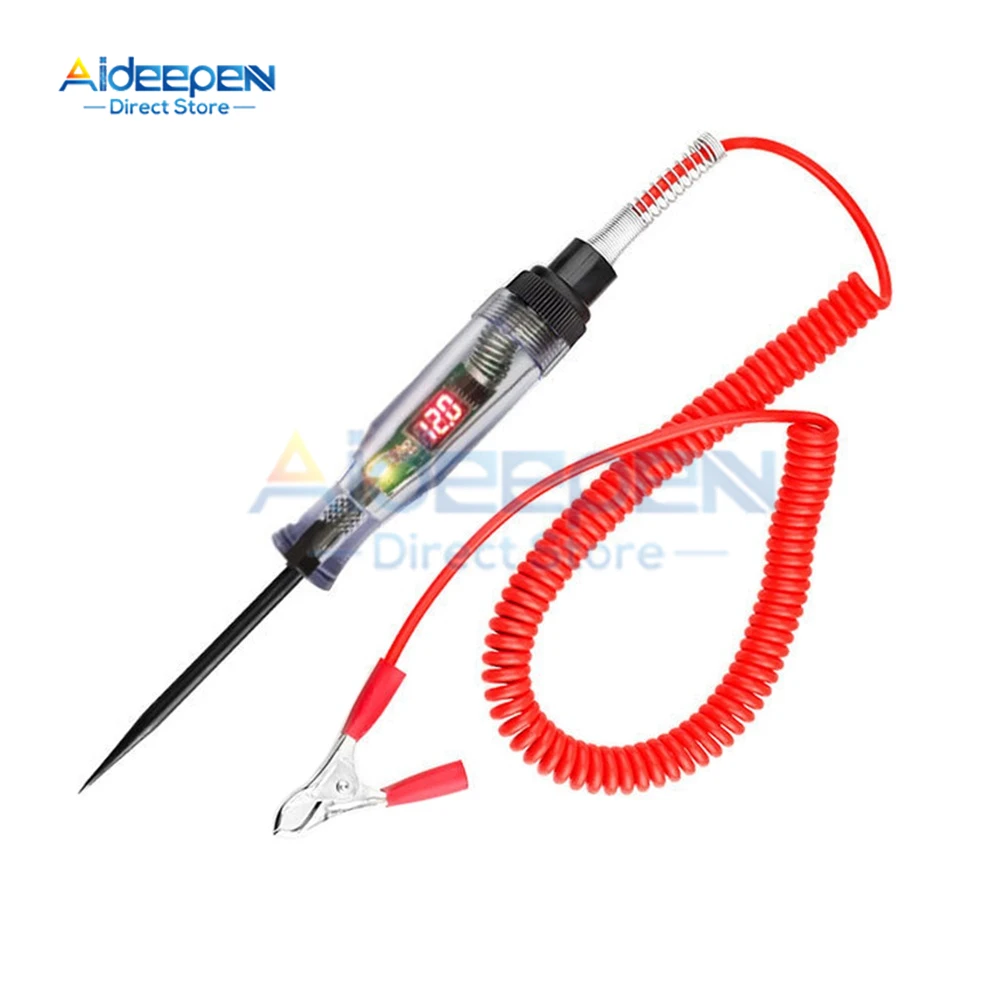 Imagem -06 - Carro Caminhão Tensão Circuito Tester Auto Diagnóstico Sonda Teste Pen Lâmpada Automóvel Polaridade Pen 3v 6v 12v 24v 36v