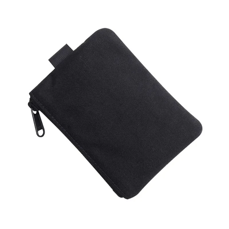 Japanese Style Casual Card Wallet Men\'s Coin Purse Mini Pouch Zipper Nylon  Black Purse Luxury Wallets Man Small Bags