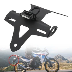 Fit For Honda XL750 TRANSALP 2023 Motorcycle Accessories Rear Fender Plate License Plate Mount Black Metals License Plate Holder