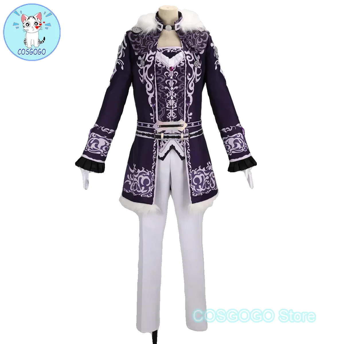 COSGOGO [Customized]Game IDOLiSH7 TRIGGER Tsunashi Ryunosuke Cosplay Costume Halloween Outfit Women Men Black White Duel Costume