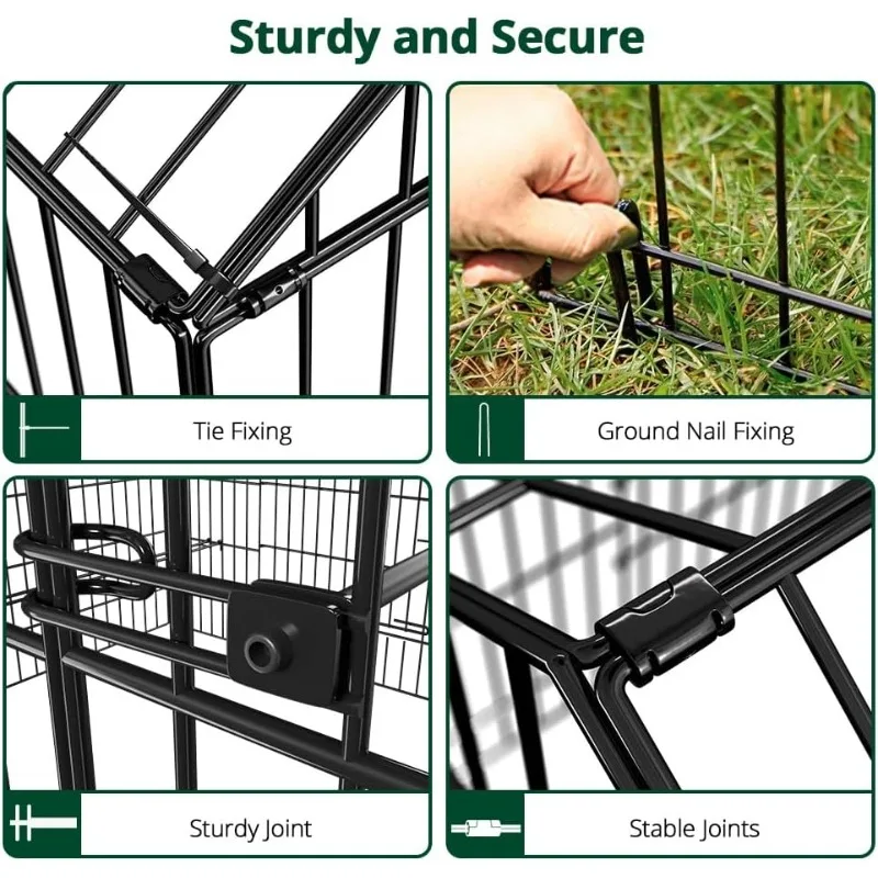 قلم تشغيل الدجاج على شكل حظيرة الدجاج للفناء مع غطاء 130 بوصة × 40 بوصة × 40 بوصة خارجي معدني محمول على شكل قفص جرار دجاج Cra