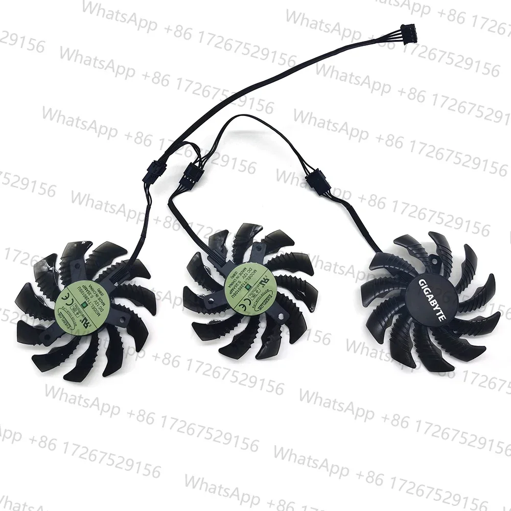 75MM PLD08010S12HH T128010SU For Gigabyte GTX960 GTX970 GTX980 GTX 980TI 760 670 580 R9 290X Graphics Card Cooler Fan