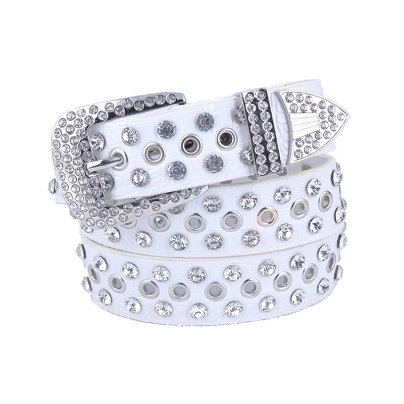 

Fashion Rivet Women's Rhinestone Decorative Belt