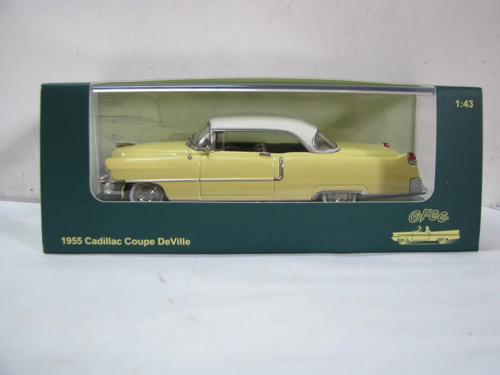 

Литой под давлением масштаб 1:43, GFCC 1955 Cadillac Coupe DeVille, модель автомобиля из сплава, Коллекционная игрушка, подарок, сувенир, украшение для дисплея