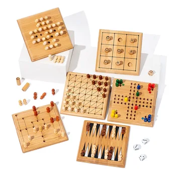 Klassisches Intelligenz-Brettspiel mit Holzspielstücken, Reise-Backgammon-Dame, Lernspielzeug, ideales Geschenk für Erwachsene und Kinder