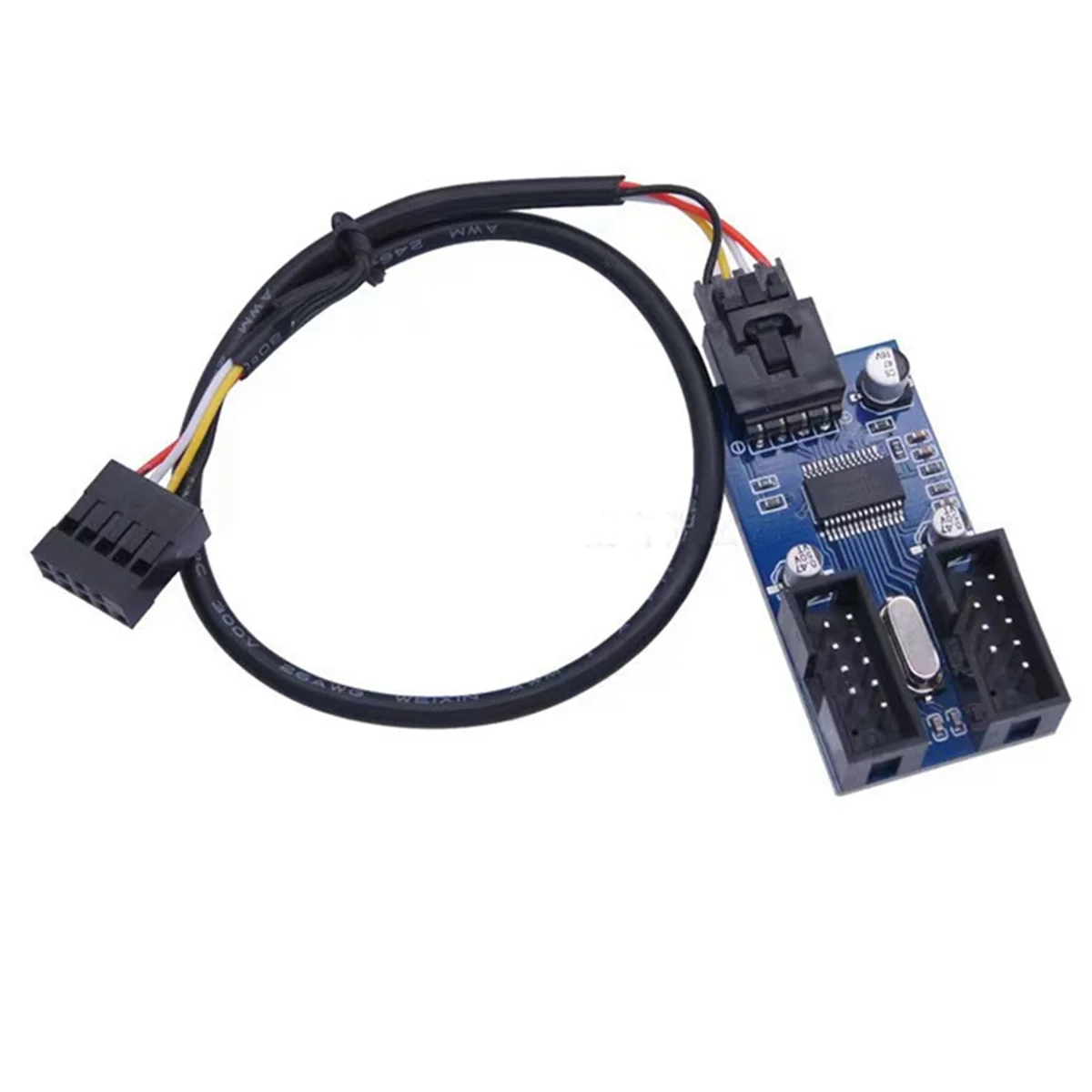 1 In 2 Adapter Cable Motherboard 9pin Connector Usb Pin Plug And Play