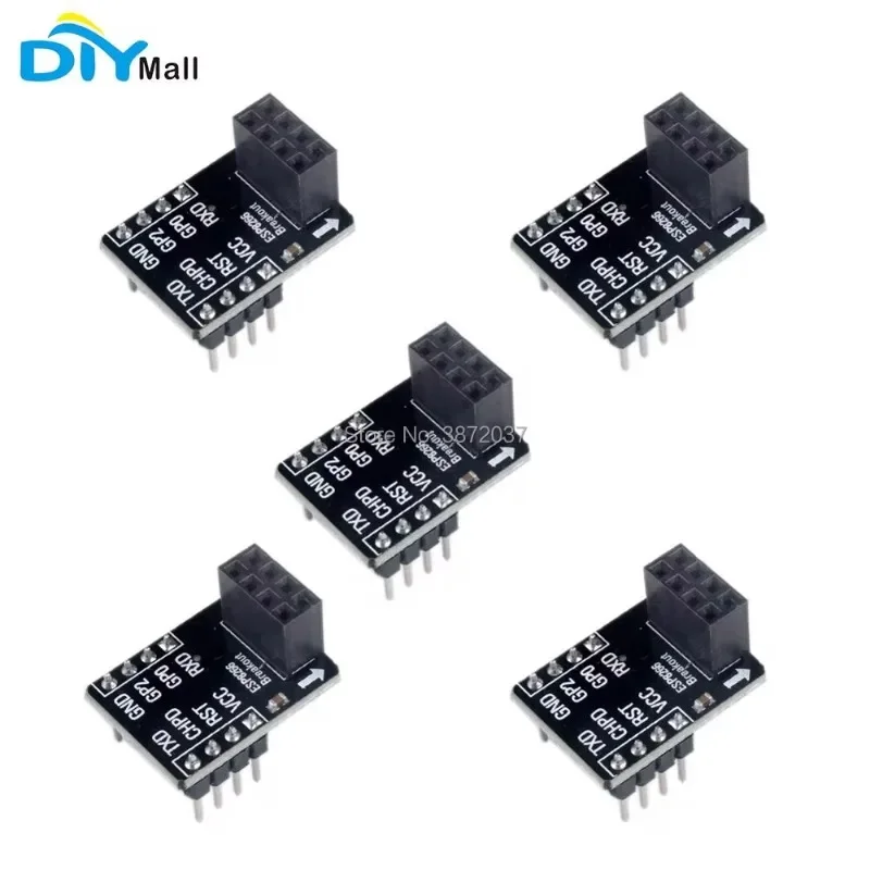 

5 шт. DIYmall адаптеры для макетных плат ESP8266 ESP-01S, модуль последовательного подключения Wi-Fi
