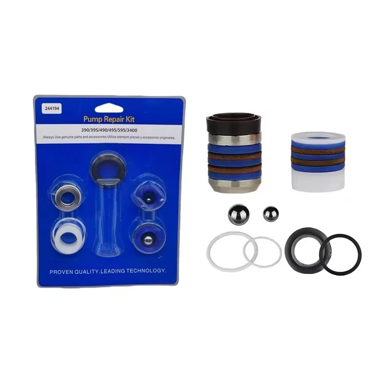 Gaskets Seal Repair Kit 244194 Ball Seat Compatible with 395 Airless Sprayer Pump
