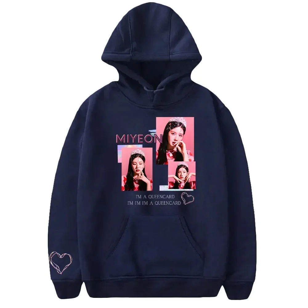 Korean Gidle Hoodies for Men and Women, Kpop MIYEON Print Sweatshirt, Hip Hop Streetwear, Fashion Clothing, Y2k G I-DLE, Autumn