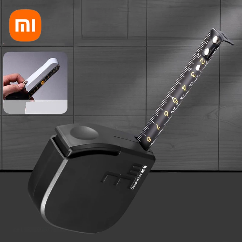 Fita Métrica de Aço de Alta Precisão Xiaomi Medida Multifuncional Madeira Doméstica Ferramenta de Medição Portátil Ferramenta Espessada m 5m Novo