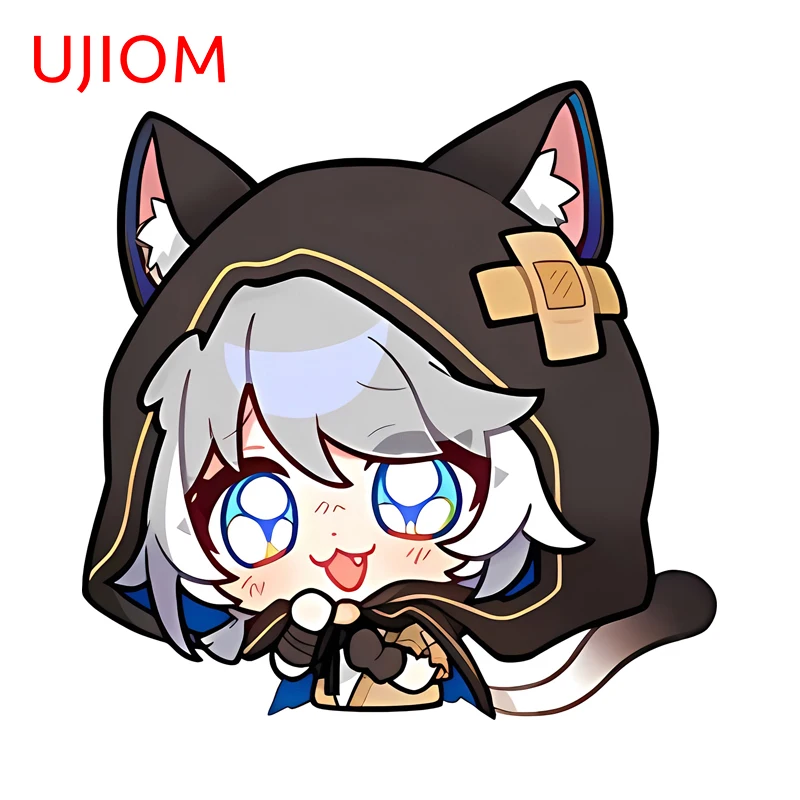 UJIOM Cute Meme Cipher Honkai Star Rail Wall Sticker Interesting Vestibule Door Decals Durable Waterproof Kids Room Murals