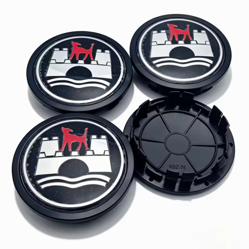 4x 75mm Volkswagen Nabendeckel Radkappen wolfsburg