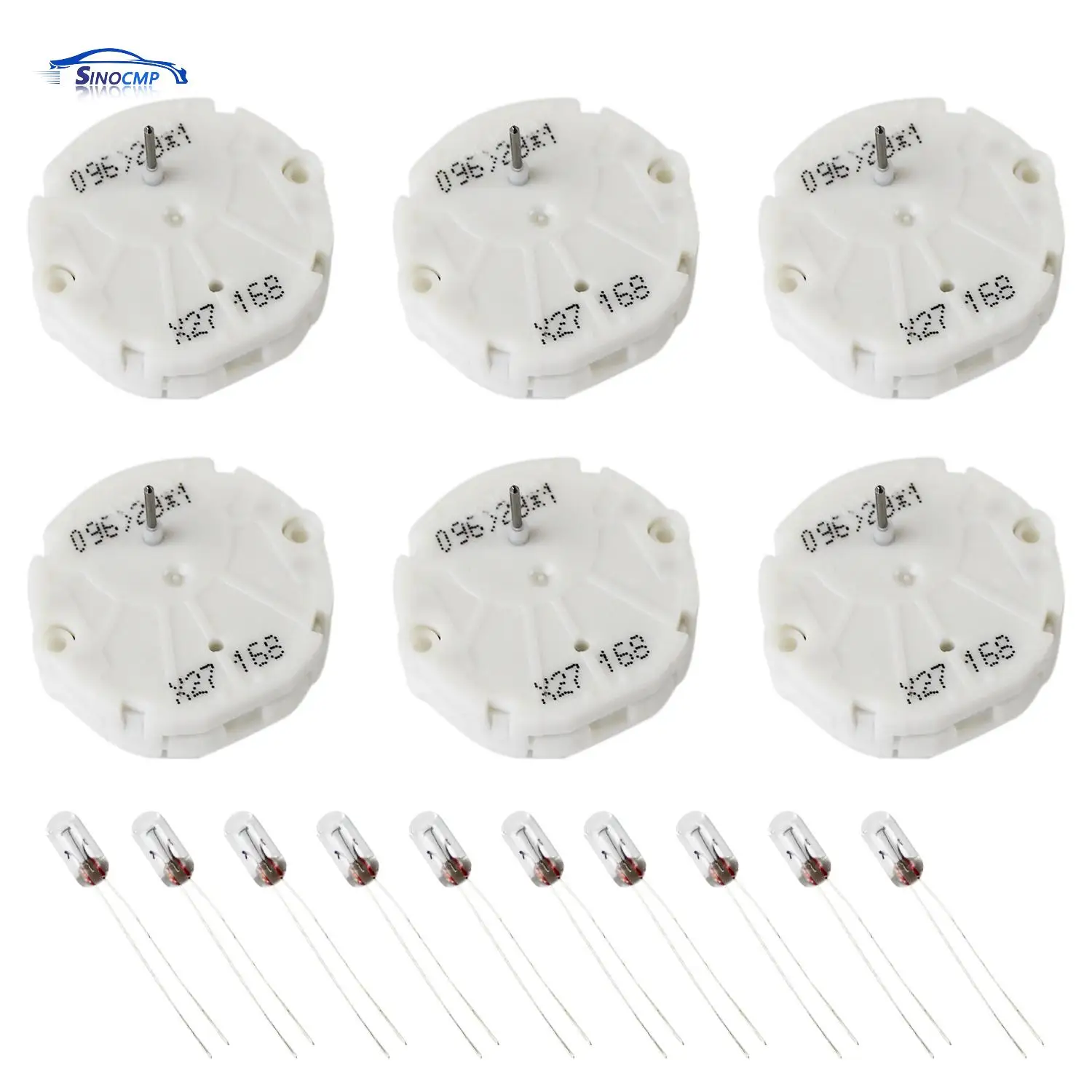 6 Set Kit motore passo-passo cluster calibro W/10 4.7mm 100mA Tachimetro Bonus Lampadine adatte per veicoli GM e GMC Parte di ricambio per auto