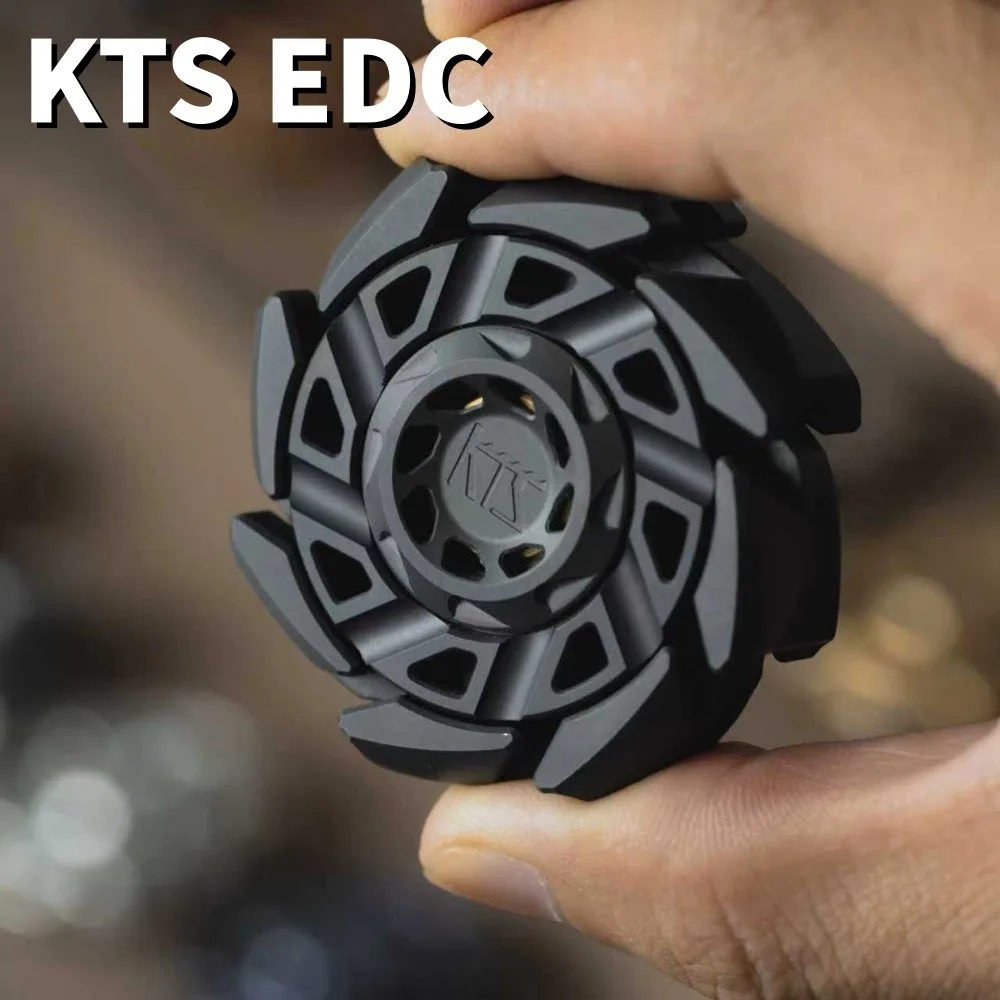 KTS EDC Fidget Spinner à huit pales, jouets pour adultes, Fidget Spinner en zircone, gyroscope à ongles ouverts, Gadgets de soulagement de l'anxiété