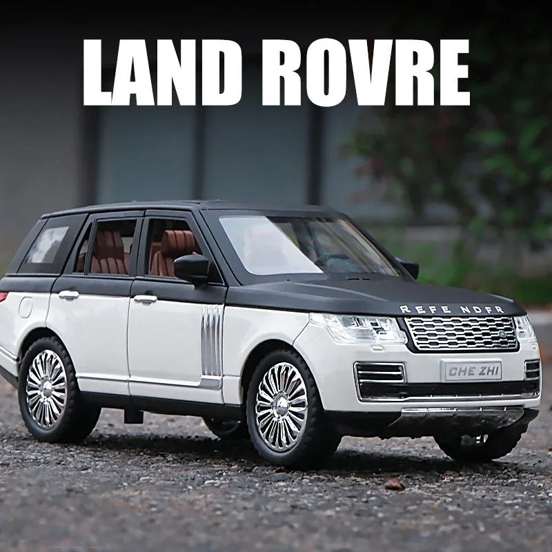 

1:24 Land Rover Range Rover SUV модель автомобиля из сплава Литые металлические Литые Автомобили со звуком заднего вида и фотомагнитом игрушки для детей автомобиль