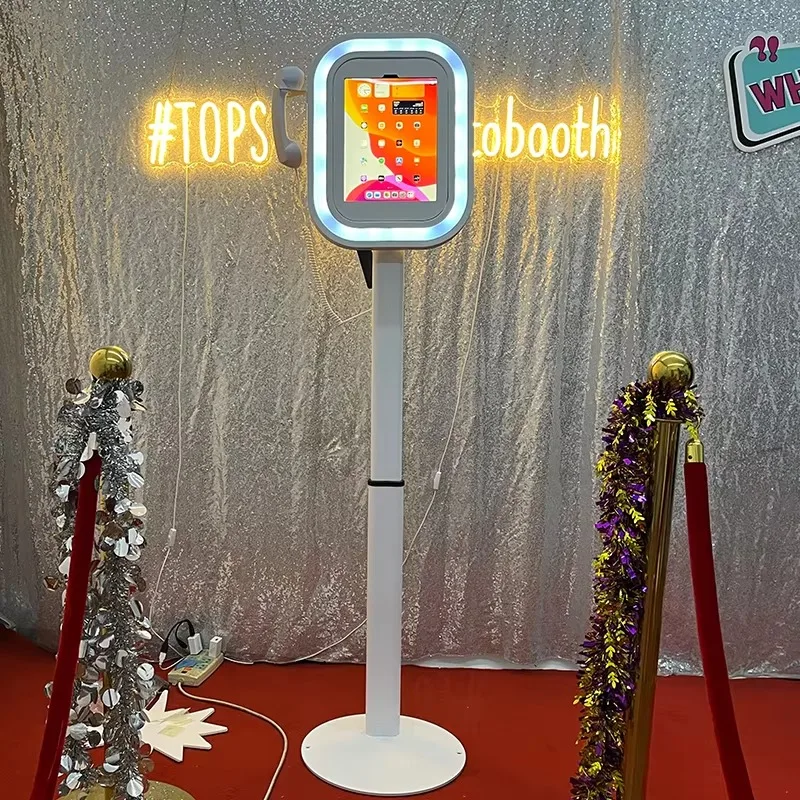 2026 Portable iPad Audio Guestbook Phone Video Guest Phone  Book White iPad Photo Booth with Microphone for Wedding Party