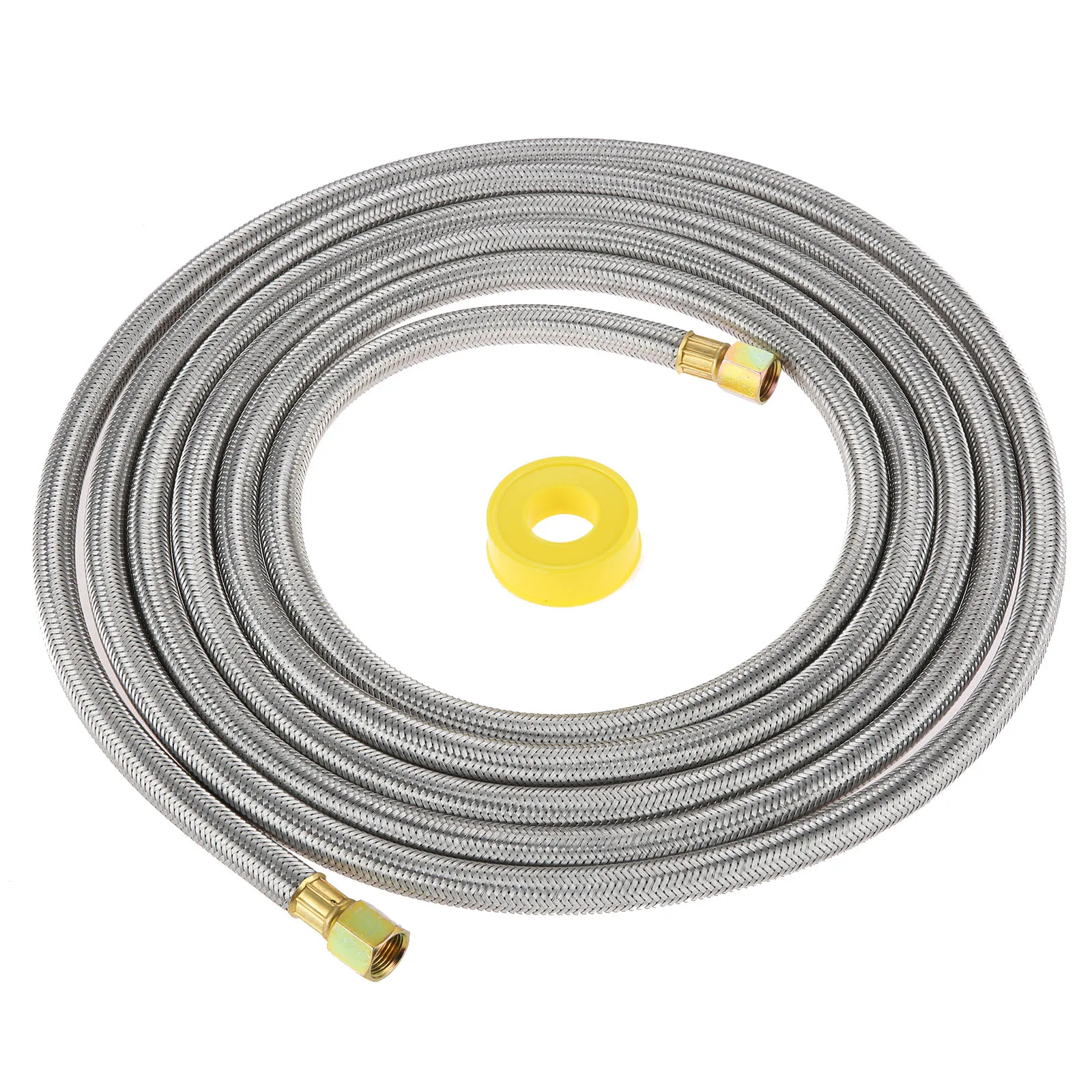 16Ft Length Stainless Steel Braided BBQ Grill Extension Propane Hose with 3/8