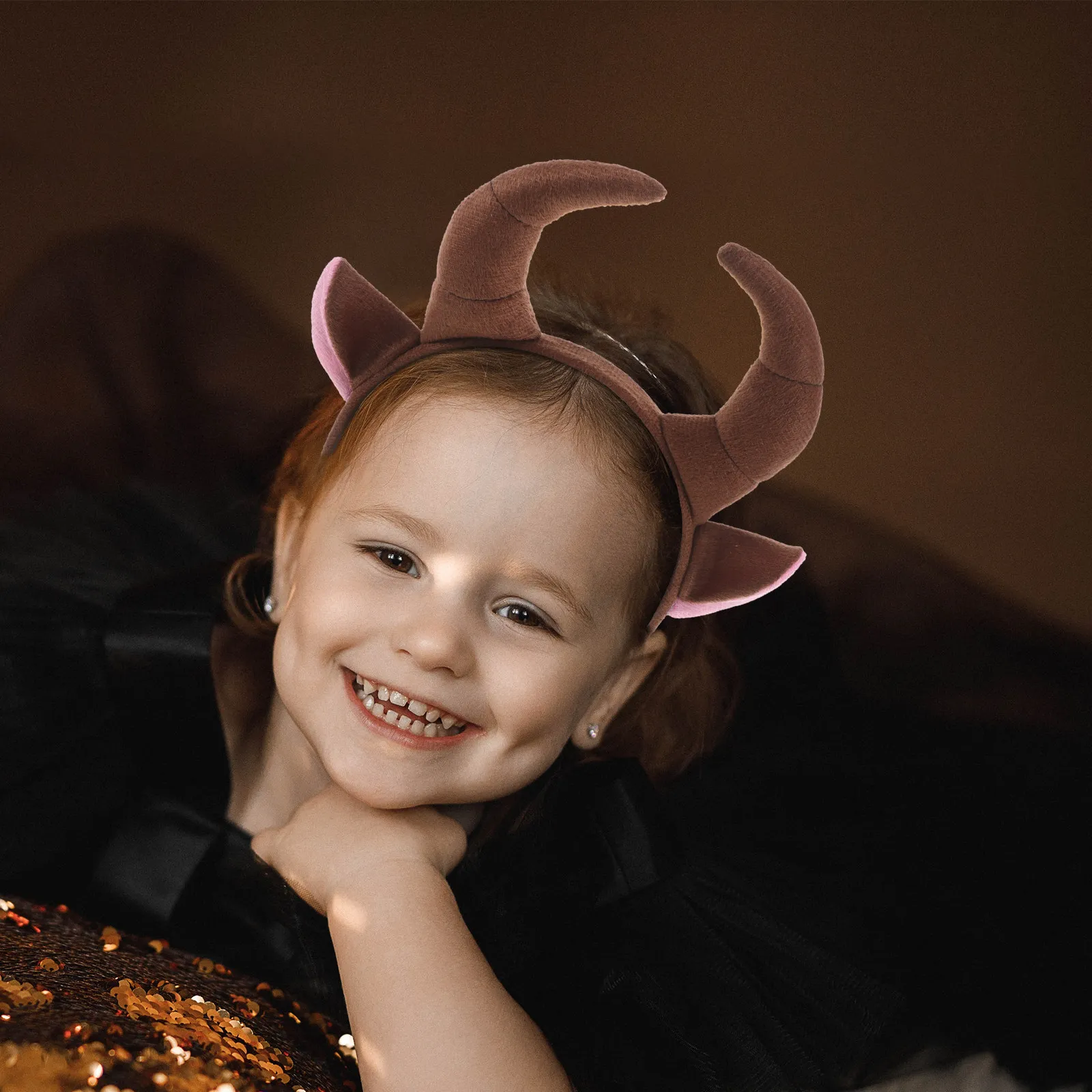 

Ox Horn Headband Lightweight Bull Animal Hair Ornament For Kids Halloween Cosplay Party Decor Hair Accessories