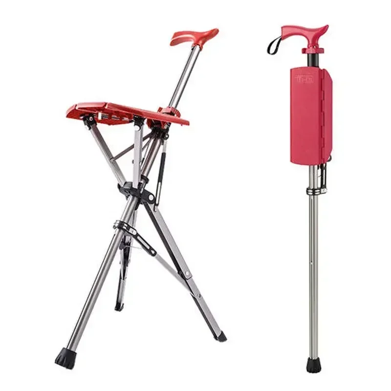 كرسي الرجل العجوز الخفيف غير القابل للانزلاق Ha-ndle عكازات عجلة elc-hai فاخرة قصب Wa-lking