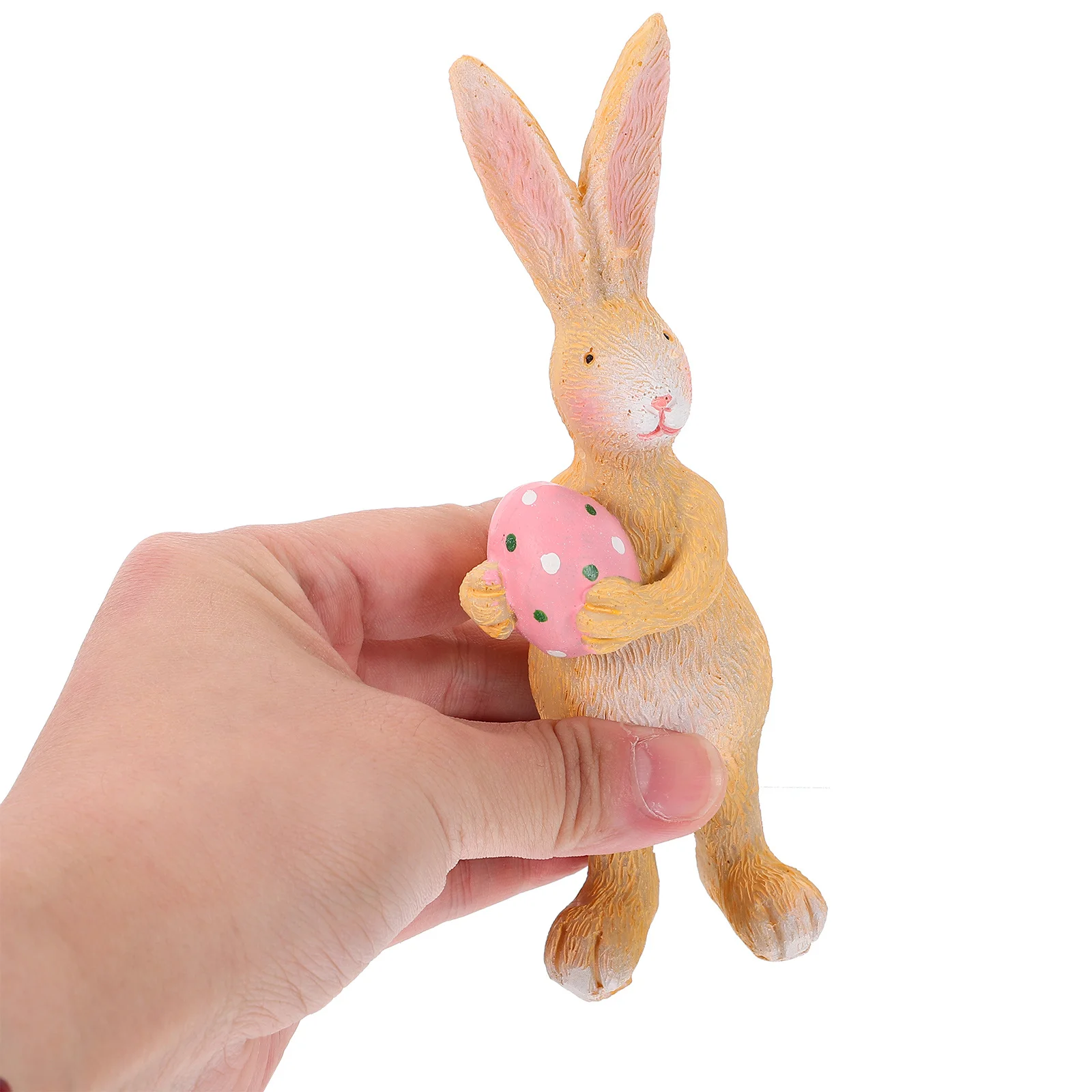 

Resin Rabbit Decoration Easter Bunny Holding Egg Statue Spring Desktop Table Shelf Decoration Bunny Figurine Rabbit Figurine