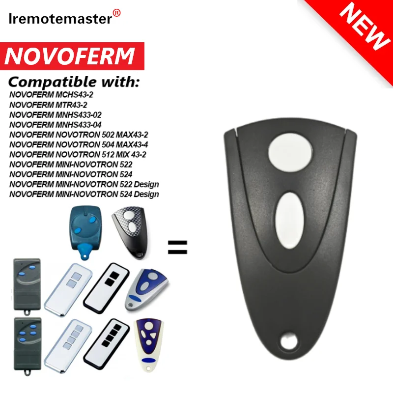 Neueste novoferm novotron 502 512 522 524 fernbedienung hs43-2 302 304 MTR43-2 MCHS43-2 garagentor 433,92 mhz rolling code