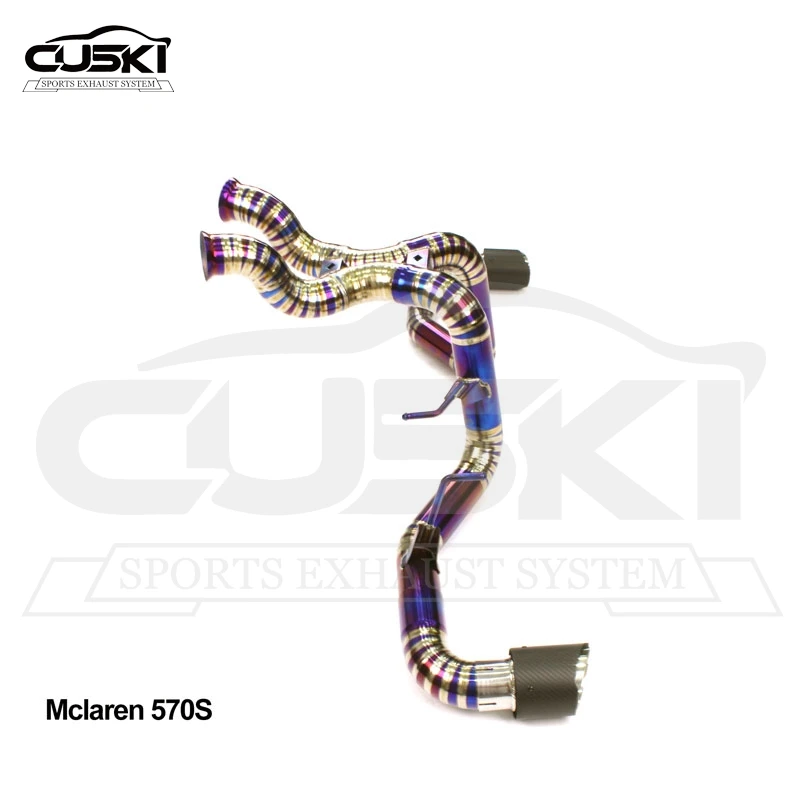 Titanium Alloy Alloy Catback Exhaust MAKENA 540C 570S Titanium Alloy Exhaust Roasted Blue Roasted