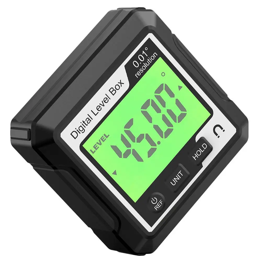 

Цифровой угловой искатель, гониометр, мини-уровневый транспортир, 90-градусная линейка, черный, белый цвет, профессиональный инструмент для деревообработки