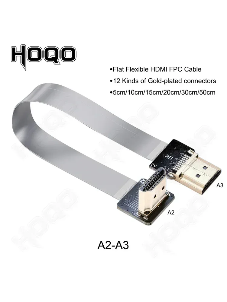 Kabel FPV FFC HDMI do fotografii lotniczej z multikoptera typu A męski na męski HDMI FPC płaski Micro MINI HDMI — zdjęcie produktu 7