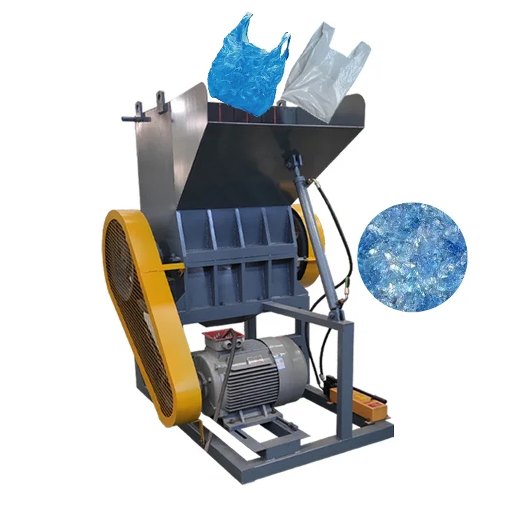 Small 200kg/h Plastic Bag Film Crusher Machines Waste Plastic Shredder for Recycling Machinery