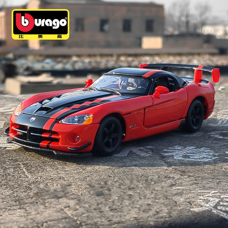 Bburago 1:24 Dodge Viper SRT 10 ACR Alloy Racing Car Model Diecast Metal Sports Car Vehicles Model Collection Childrens Toy Gift