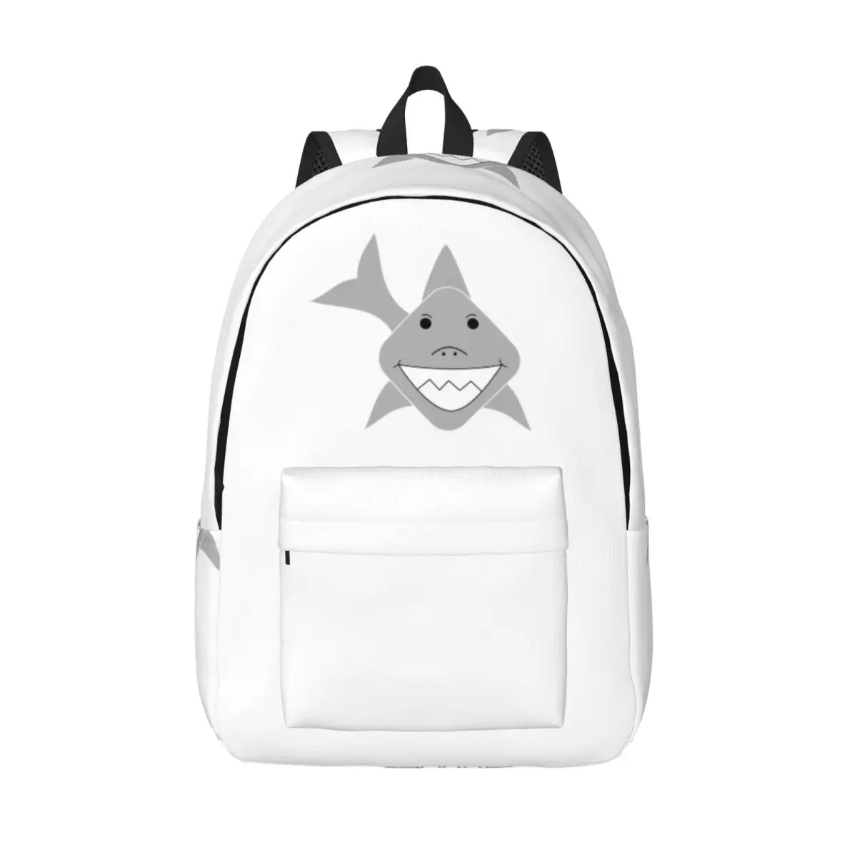 

Grey Shark Smile Backpack Student Boys Girls BookBag Children School Bag Laptop Shoulder Bags for Men Women