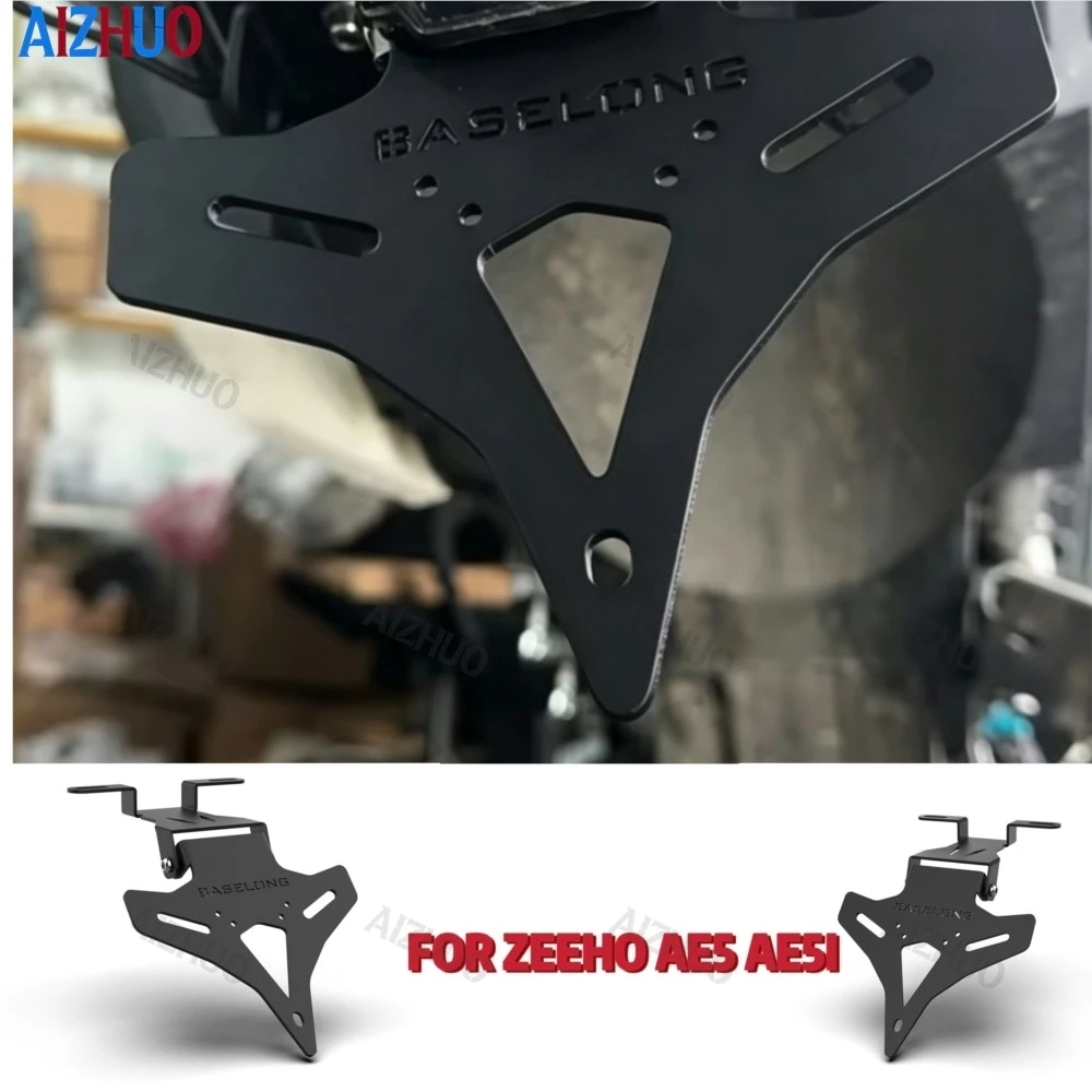 

FOR ZEEHO AE5 AE5I AE 5 All Year Motorcycle Accessories Rear Fender Plate License Plate Mount Black Metals License Plate Holder